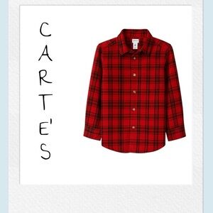 Carter’s Red & Black Plaid Flannel Shirt – Size 6